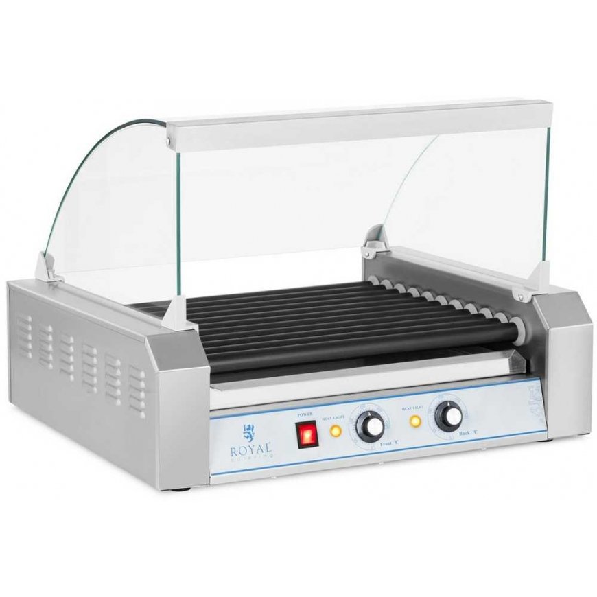 Royal Catering Roller grill with glass Roller grill with 11T Teflon rollers – 3