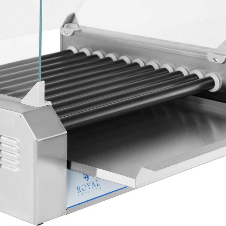 Royal Catering Roller grill with glass Roller grill with 11T Teflon rollers – 5