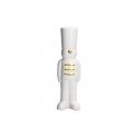 Rituali Domestici Figurine in the shape of a Christmas soldier Sulattentisto - White, 20.5 cm