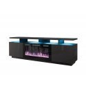 Cama RTV EVA cabinet with electric fireplace 180x40x52 cm graphite/glossy graphite Cama RTV EVA cabinet with electric fireplace 180x40x52 cm graphite/glossy graphite