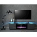 Cama RTV EVA cabinet with electric fireplace 180x40x52 cm graphite/glossy graphite Cama RTV EVA cabinet with electric fireplace 180x40x52 cm graphite/glossy graphite