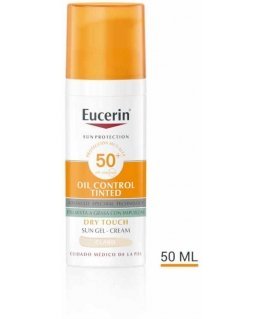 Eucerin Oil Control Dry Touch Gel Crema SPF50+ Tinted Light, 50 ml