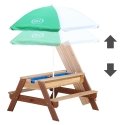 AXI Nick Sand & Water Picnic Table Brown with Umbrella Smilšu un ūdens galds AXI Nick Sand & Water Picnic Table Brown with Umbrella Smilšu un ūdens galds