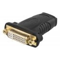 Deltaco HDMI-10A kabeļu spraudņu pāreja HDMI 19-pin DVI-D Melns Deltaco HDMI-10A kabeļu spraudņu pāreja HDMI 19-pin DVI-D Melns