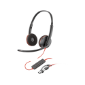 Poly Blackwire 3220 stereo USB-C melnas austiņas + USB-C/A adapteris Poly Blackwire 3220 stereo USB-C melnas austiņas + USB-C/A adapteris