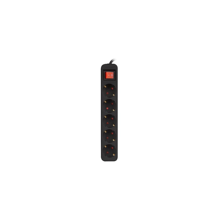Lanberg PS1-05F-0300-BK pagarinātājs 3 m 5 Maiņstrāvas izvade (-s) Iekštelpas Melns – 2