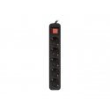 Lanberg PS1-05F-0300-BK power extension 3 m 5 AC outlet(s) Indoor Black