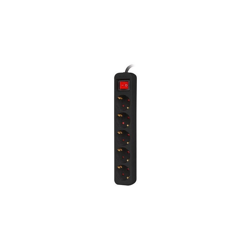 Lanberg PS1-05F-0300-BK pagarinātājs 3 m 5 Maiņstrāvas izvade (-s) Iekštelpas Melns – 3