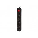 Lanberg PS1-05F-0300-BK power extension 3 m 5 AC outlet(s) Indoor Black