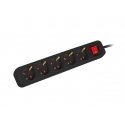 Lanberg PS1-05F-0300-BK power extension 3 m 5 AC outlet(s) Indoor Black