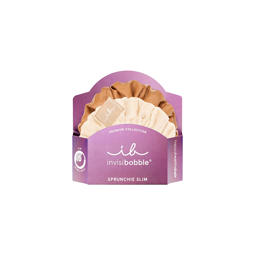 Invisibobble Sprunchie Slim Premium Creme de Caramel - Gumička do vlasů ( 2 ks )