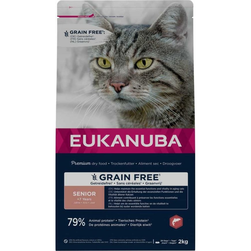 Eukanuba Euk Cat Senior Grainfree lašiša 2kg