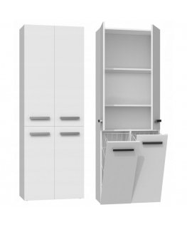 Topeshop NEL 2K DD BIEL bathroom storage cabinet White
