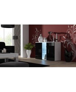 Cama sideboard 120 cm SOHO S7 white/black gloss