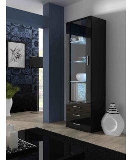 Cama display cabinet SOHO S1 black/black gloss