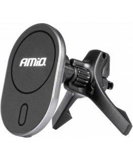 Car holder na telefon su ładokarka indukcyjną do kratki my mag 15w amio-03770
