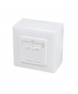 LogiLink NP0126 pistorasia RJ-45 Metallinen, Valkoinen