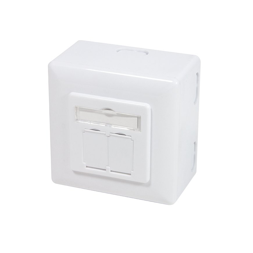 LogiLink NP0126 pistikupesa RJ-45 Metallik, Valge