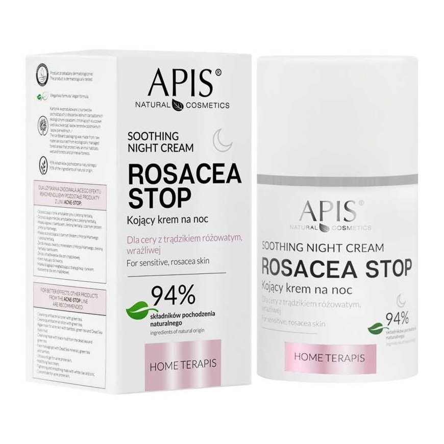 APIS APIS_Rosacea-Stop Soothing Night Kremas Raminamasis naktinis kremas jautriai ir rožinei odai 50ml – 3