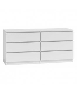 Topeshop M6 140 BIEL 2X3 komoda