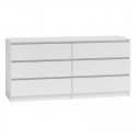 Topeshop M6 140 BIEL 2X3 riidekapp ja sahtlitega kummut Topeshop M6 140 BIEL 2X3 riidekapp ja sahtlitega kummut