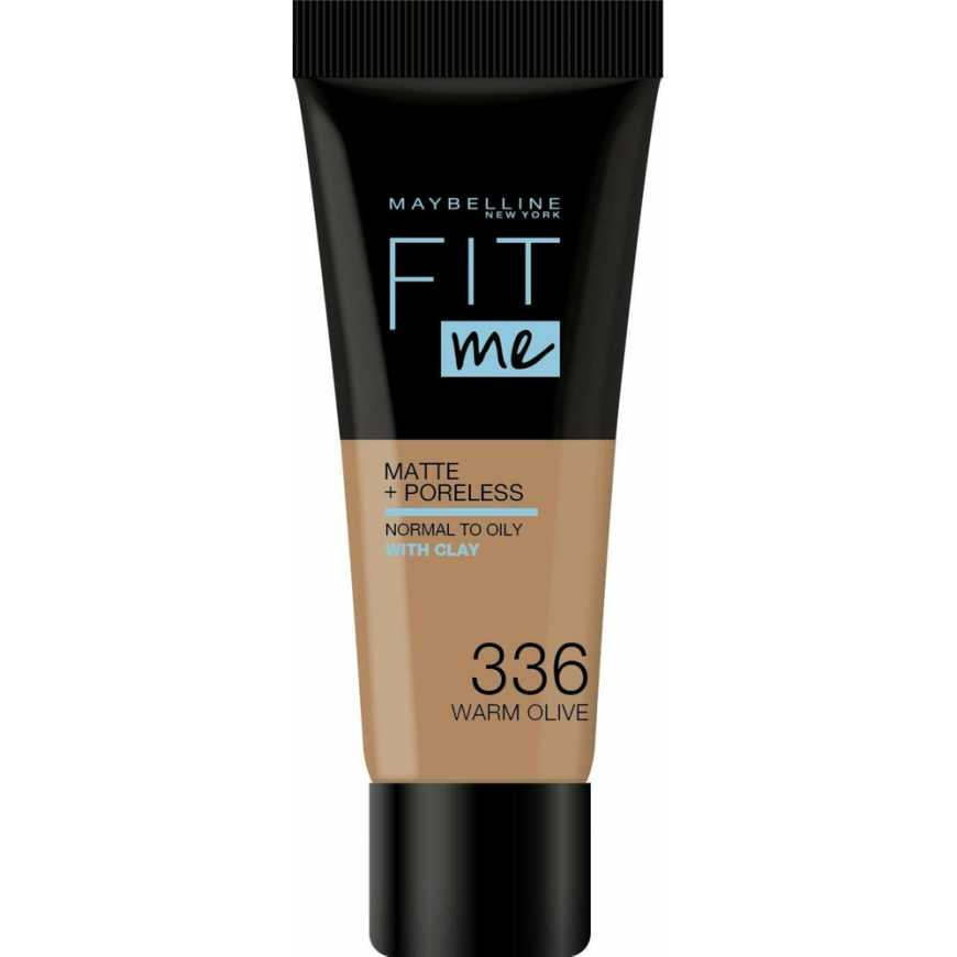 Maybelline Maybelline, Fit Me Matte + Poreless, Skystas makiažo pagrindas, 336, Šilta alyvuogė, 30 ml Moterims – 2