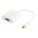 Deltaco USBC-HDMI1 видео кабель адаптер 0,1 m USB Type-C HDMI Белый Deltaco USBC-HDMI1 видео кабель адаптер 0,1 m USB Type-C HDMI Белый