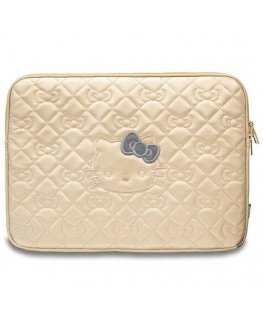 Hello Kitty Sleeve HKCSZPEKHBPD 14" złoty|gold Zip PU Quilted Bo