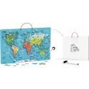 Viga Toys Educational/drawing hanging board with magnetic world map and accessories 106 pcs Viga