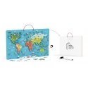 Viga Toys Educational/drawing hanging board with magnetic world map and accessories 106 pcs Viga