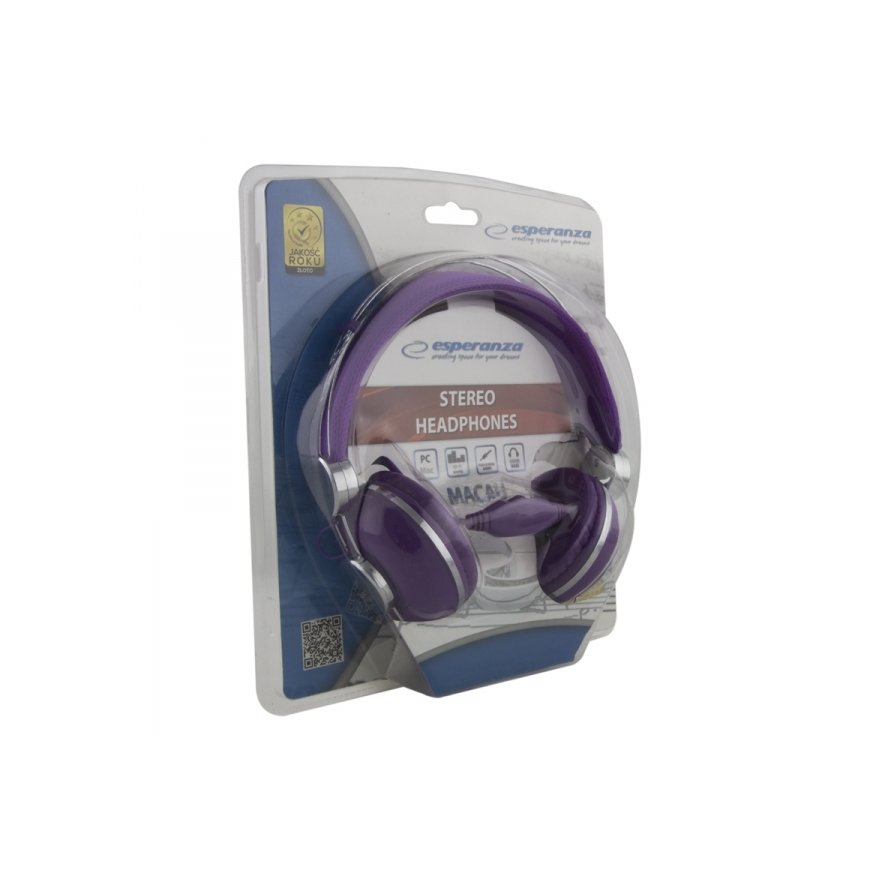 Esperanza EH149V Ausinės be mikrofono ir ausinės su mikrofonu Vielinis Su lankeliu Muzika Violetinė – 2
