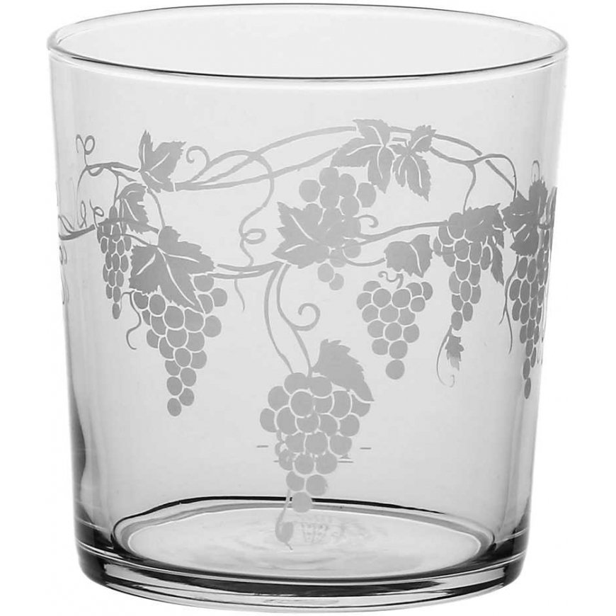 La Porcellana Bianca Set of 6 glasses with rough bottom Babila grape - Transparent, 350 ml – 2
