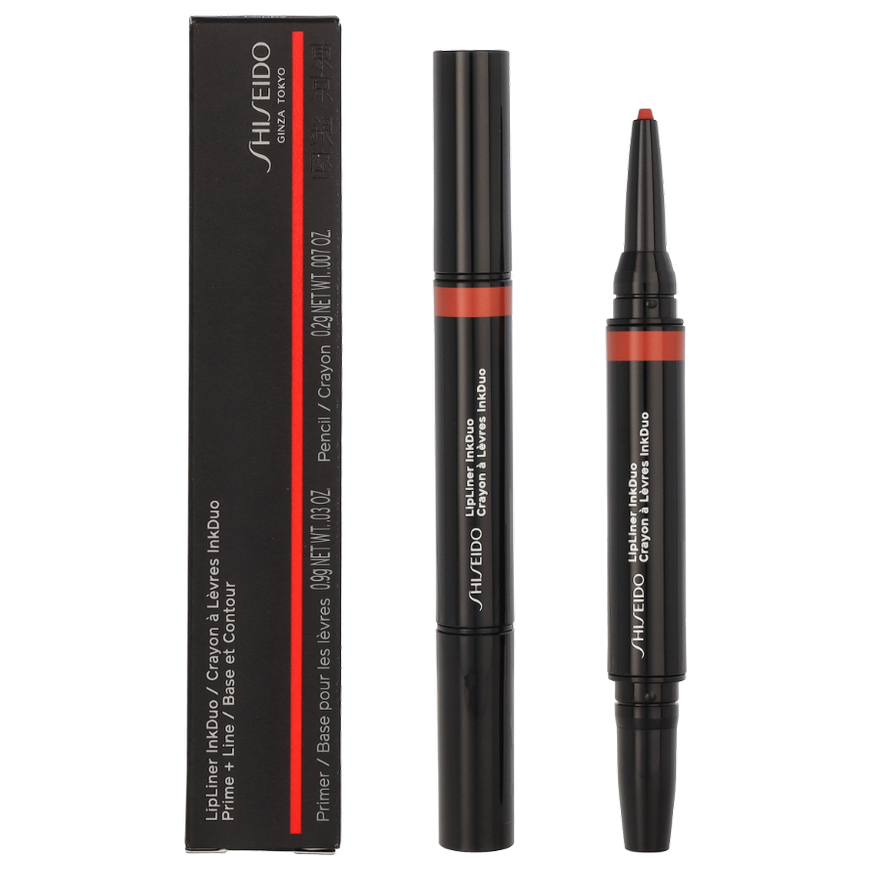 Shiseido Lūpų kontūro pieštukas InkDuo, 1,1 g, Spalva: 07 Poppy – 2