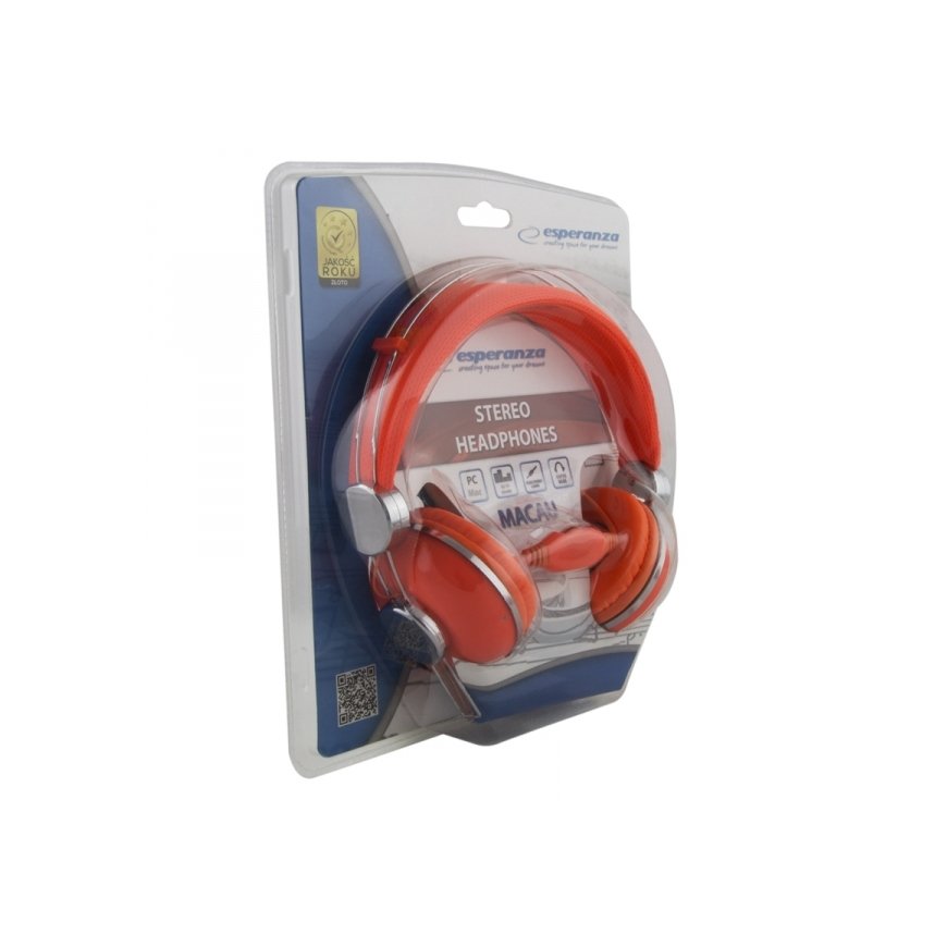 Esperanza EH149O headphones/headset Wired Head-band Music Orange – 2