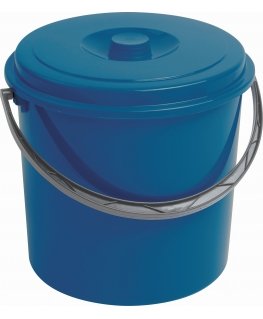 Bucket with lid 12L blue