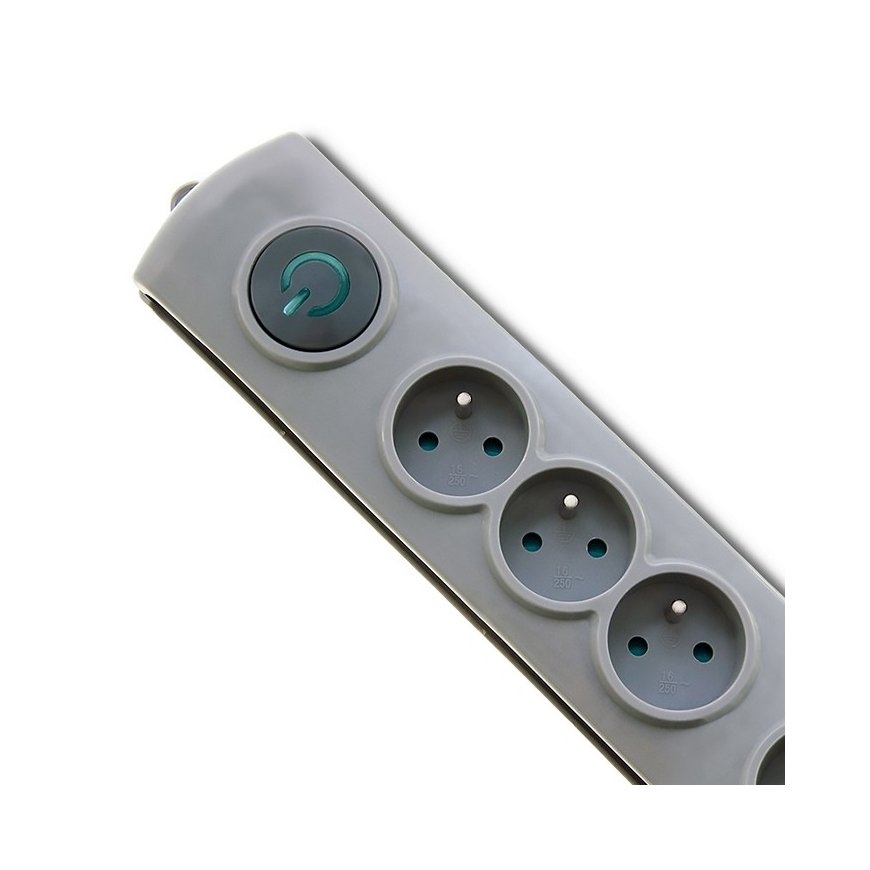 Qoltec 50164 сетевой фильтр Серый 4 розетка(и) 230 V 2,5 m – 2