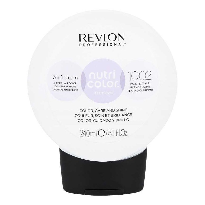 Long-lasting hair dye Revlon Nutri Color 1022 Platinum, 240 ml – 4