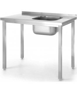Vieno dubenio dešinioji baseino kriauklė Budget Line STEEL 1000 x 600 x 850 cm – Hendi 816783