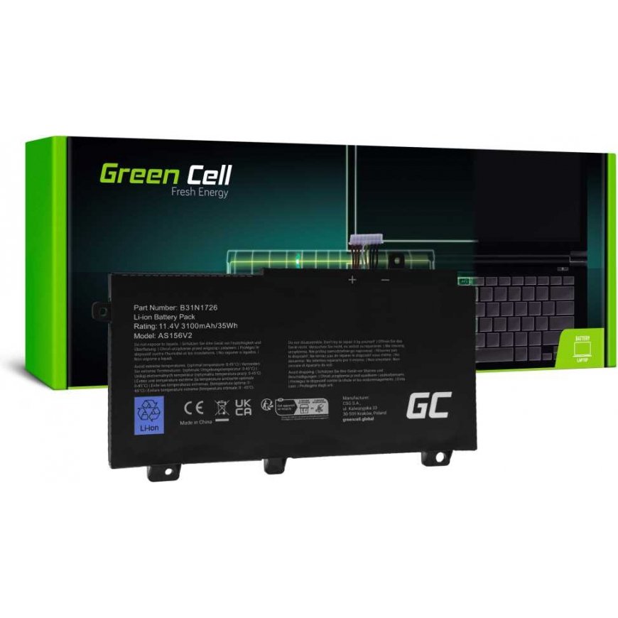 Bateria Green Cell B31N1726 do Asus TUF Gaming FX504 FX504G FX505 FX505D FX505G A15 FA506 A17 FA706