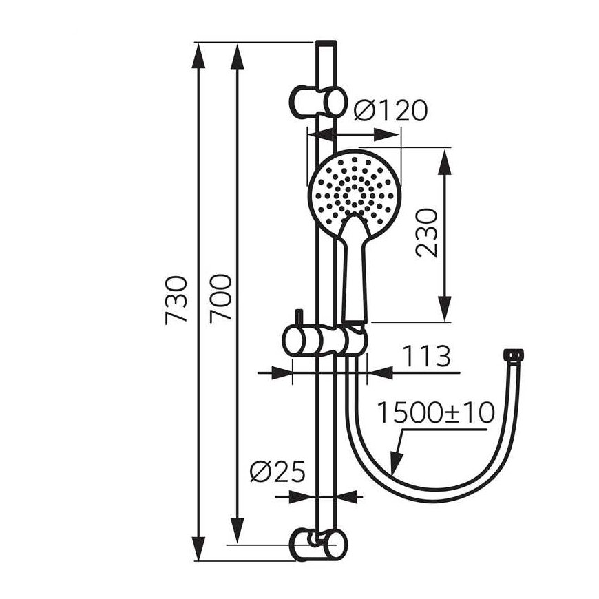 Shower set Ferro Phila N375BL-B