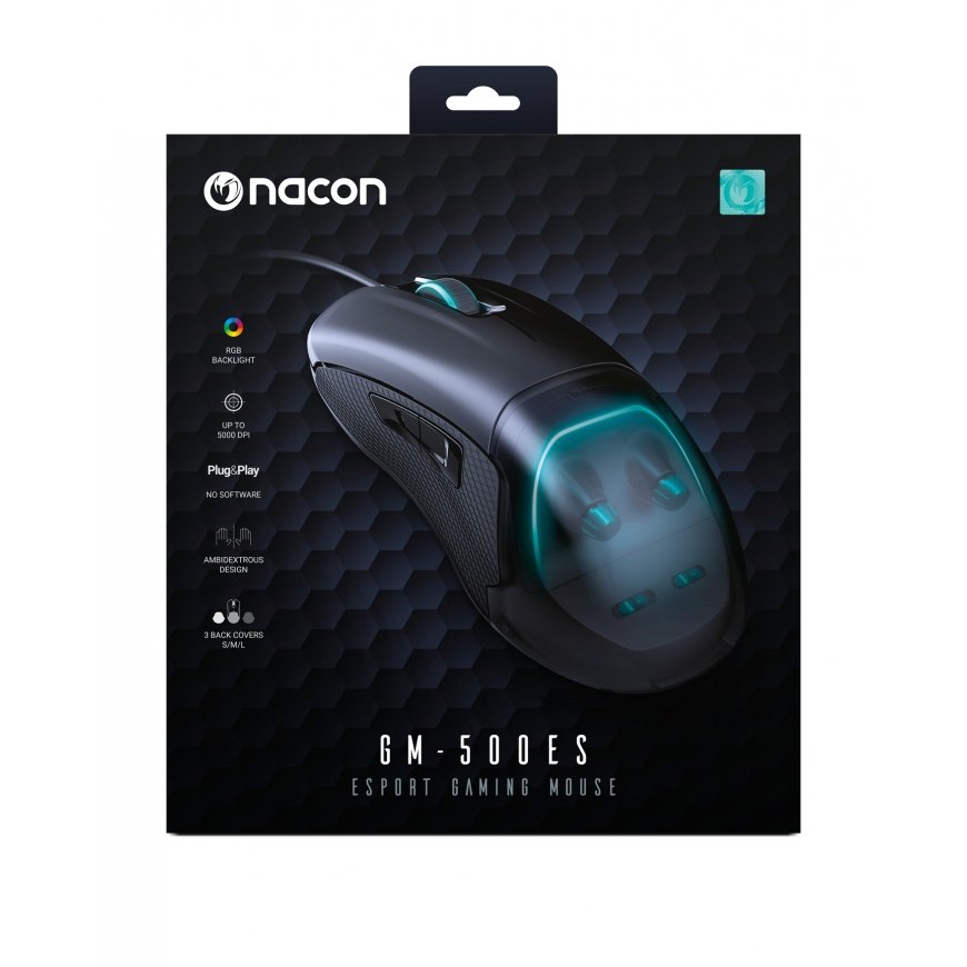 NACON PCGM-500ES hiiri Molempikätinen USB A-tyyppi Optinen 6400 DPI – 5