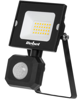 Rebel 20W LED spotlight with motion and twilight sensor, 4000K, 230V