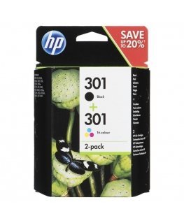 HP N9J72AE tindikomplekt (originaal HP301 HP 301 komplekt sisaldab musta ja värvilist CH561EE CH562EE musta, värvilist)