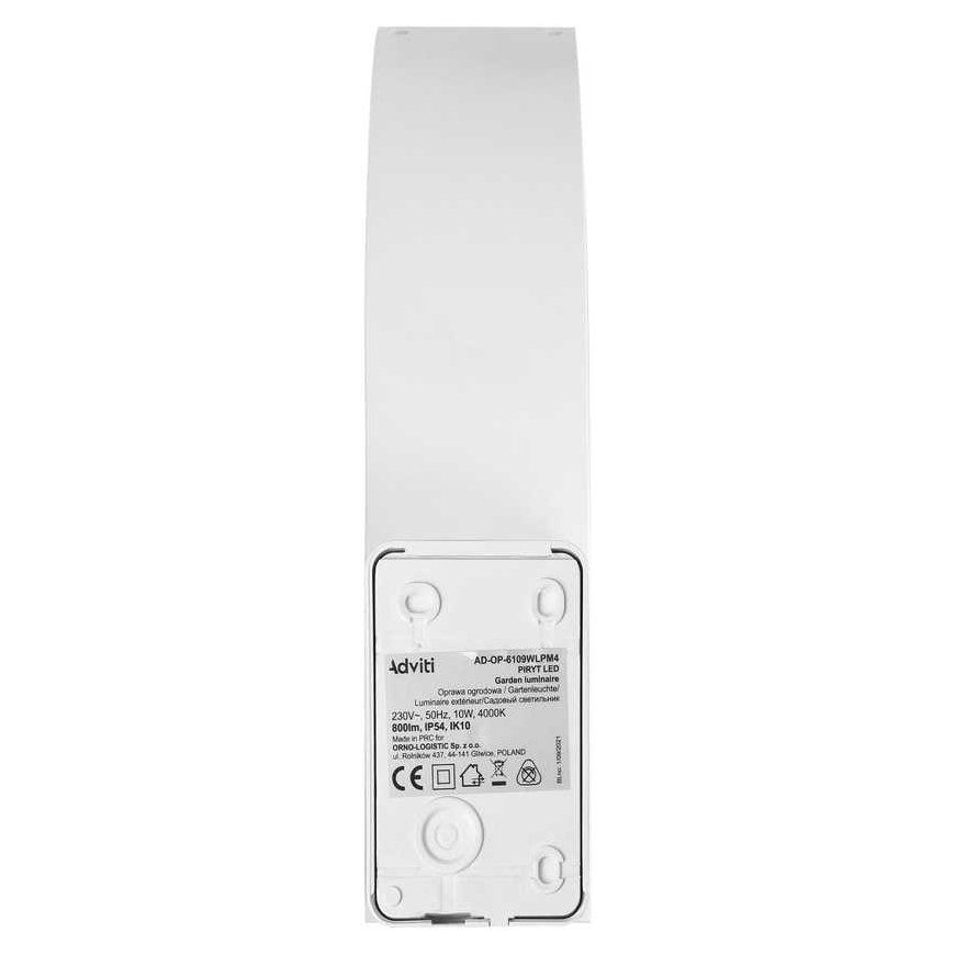 Wall lamp Orno PIRYT LED 10W, garden lamp 800lm, IP54, 4000K, white – 4