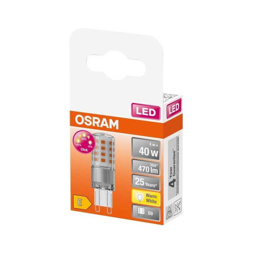 Osram 4W LED bulb LED THREE STEP DIM PIN, G9, 2700K – 2