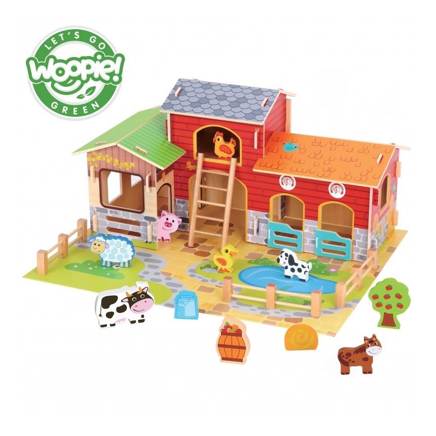 Woopie Large wooden animal farm with