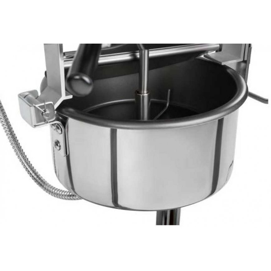 Royal Catering Profesionalus, efektyvus mobilus kukurūzų spragėsių (POPCORN) aparatas ant vežimėlio 230V 1,5kW raudonas – 5