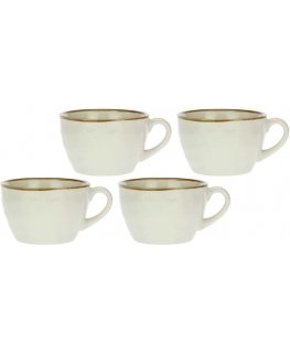 Rose&Tulipani Set of 4 kubków śniadaniowych Concerto Avorio - Kość słoniowa, 420 ml