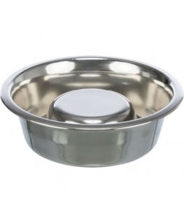 Trixie Slow Feeding bowl, stainless steel, 1.1 l/ø 21 cm