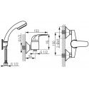 Ferro MIXER SHOWER WITH COMPLEX ELBA BEL77